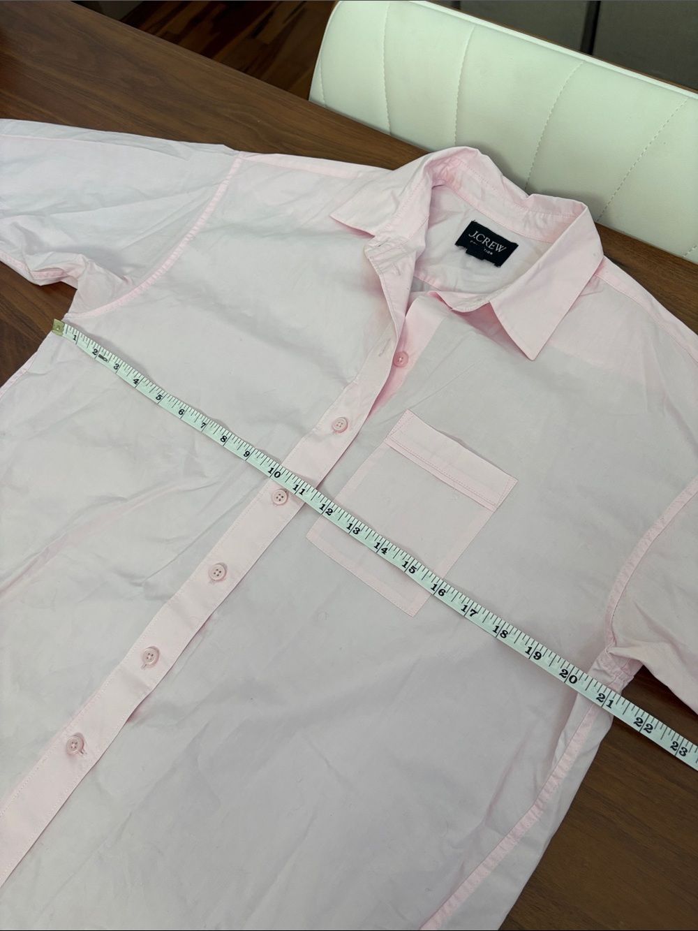 J. Crew Collection Feather-trim cotton poplin button-up shirt with collar Size 4 - Picture 8 of 10